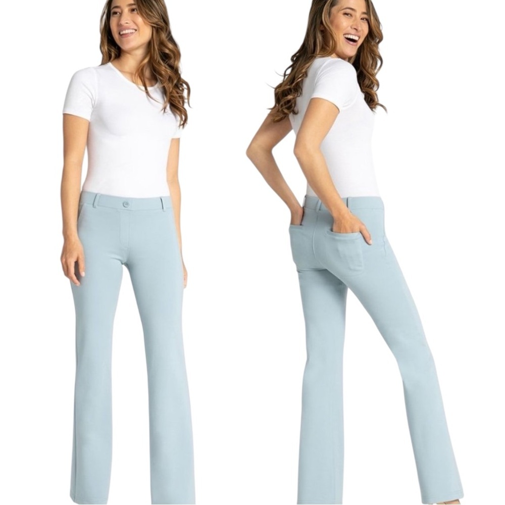 BETABRAND Classic Yoga/Work Pants in Quill (Light Gray) Size Large LONG